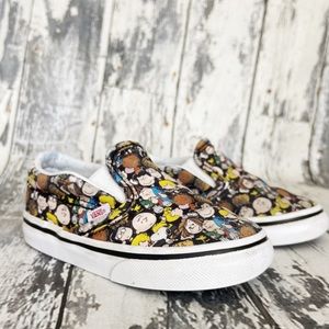 Toddler Snoopy Peanuts Gang Slip On Vans 7.5